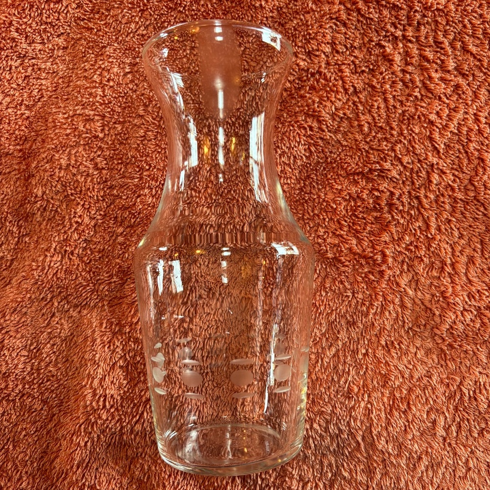Etched Glass Vase